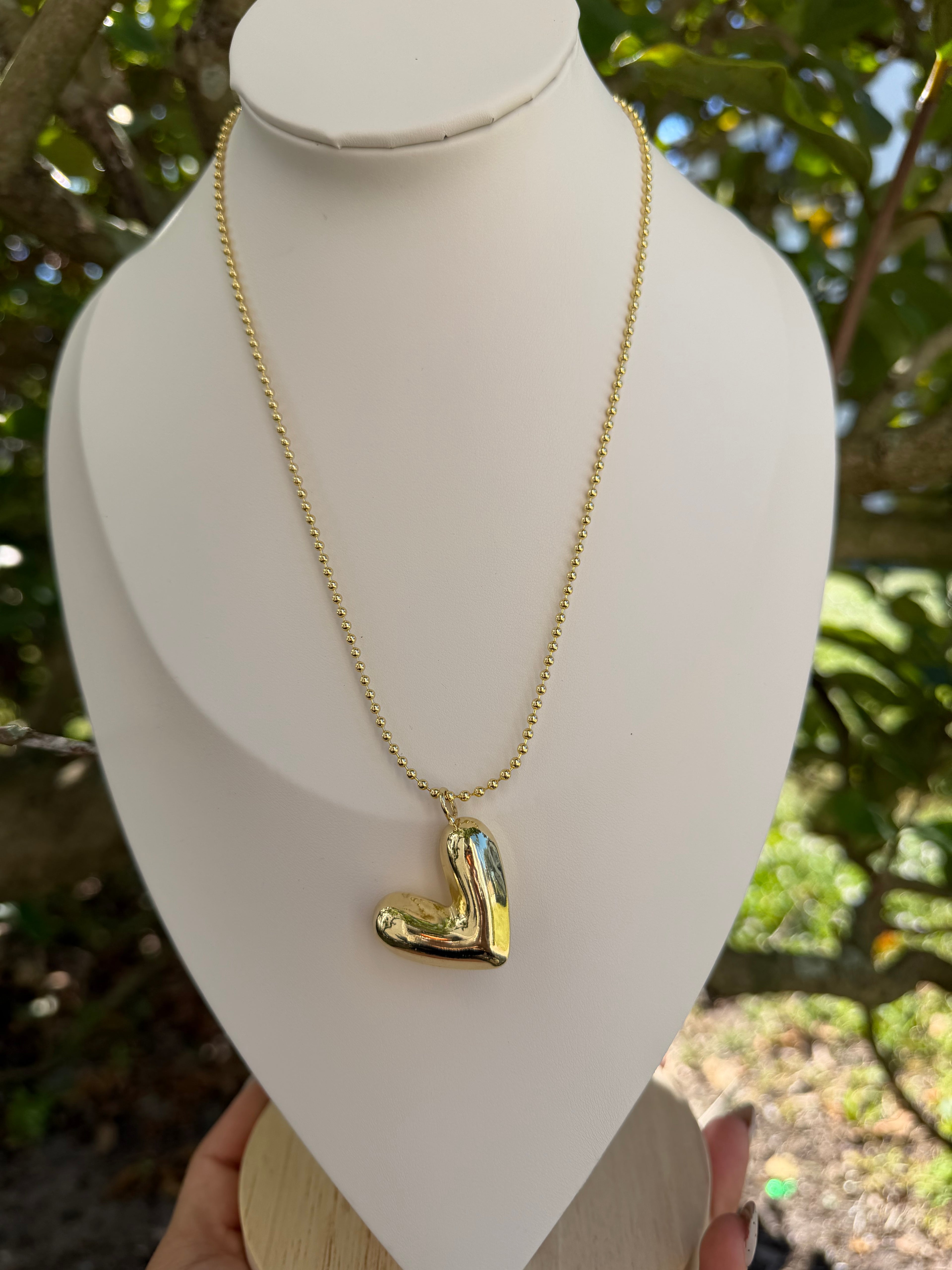 Cadena corazón chunky