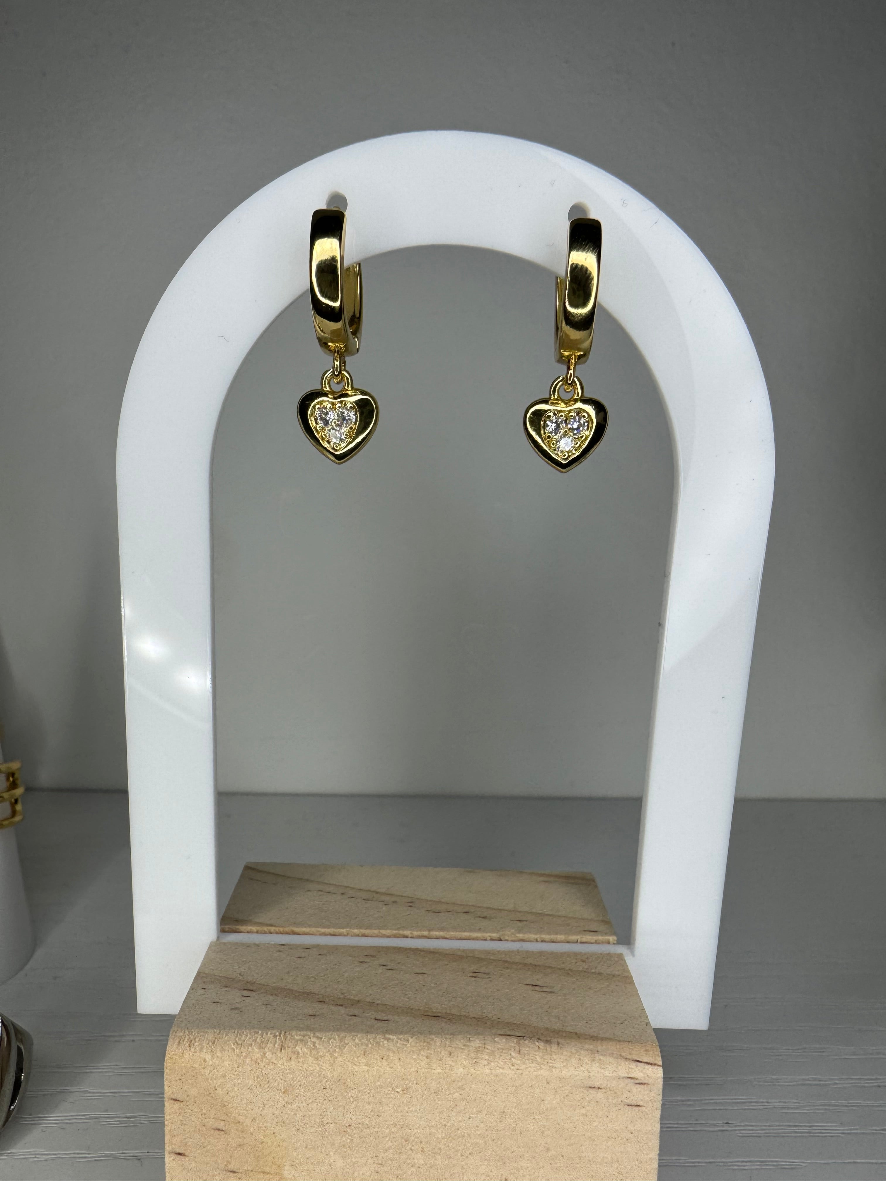 Argollas mini corazón