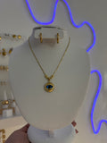 Cadena ojo turco dorado