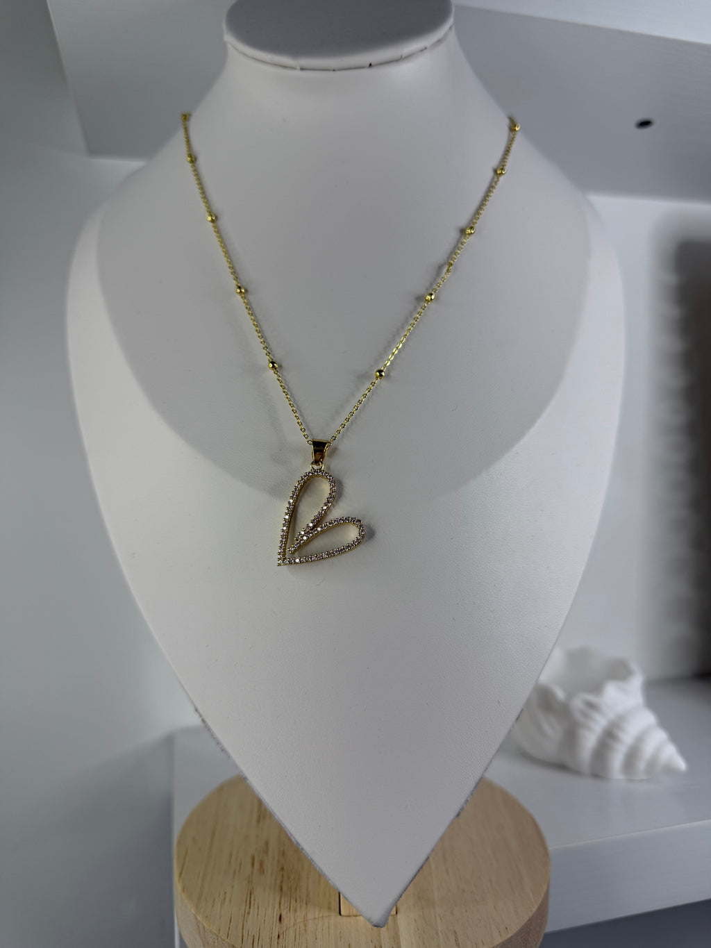 Cadena corazón de cristal